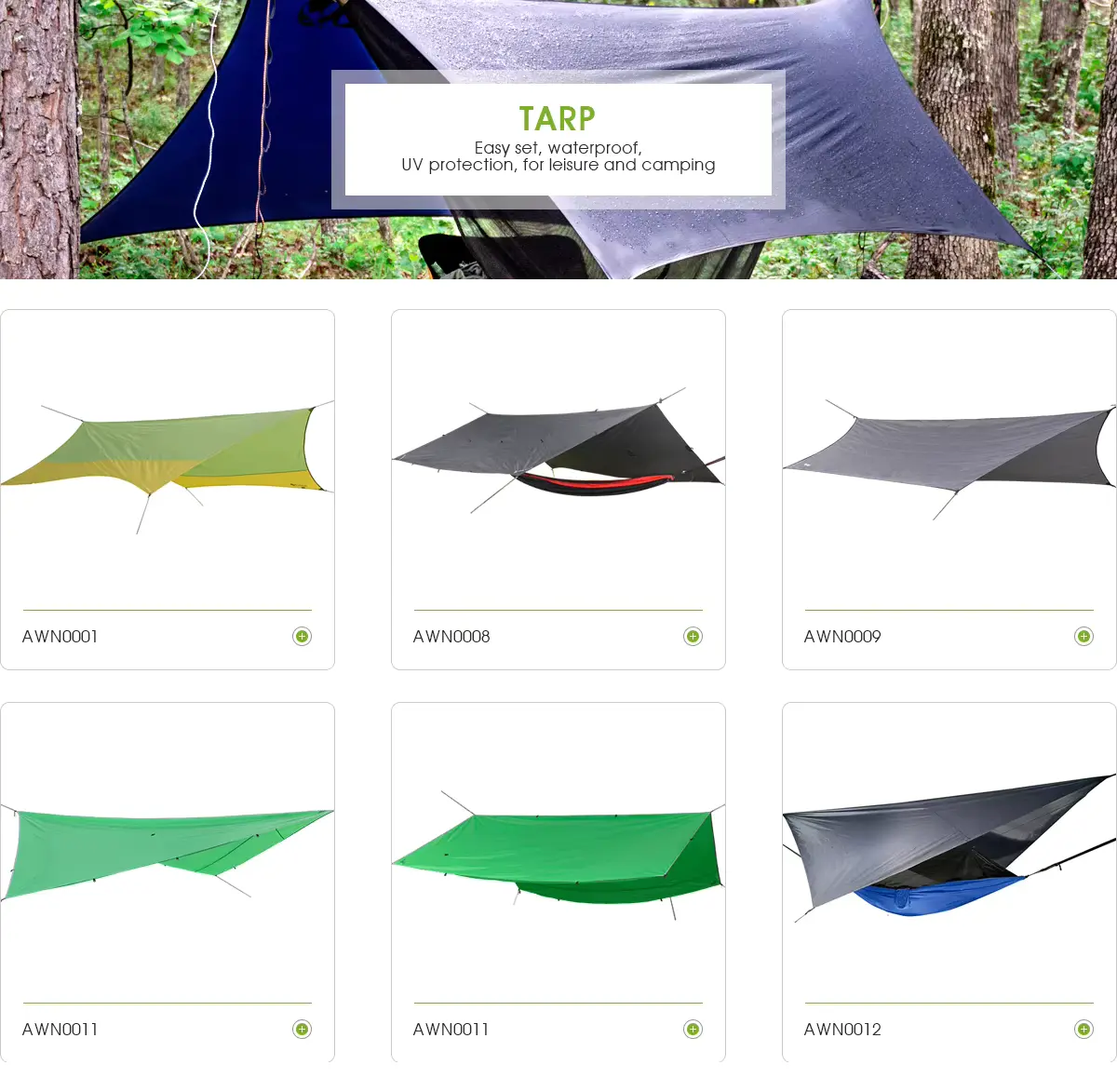 Waterproof Premium Ripstop Camping Nylon Shelter Waterproof Tent Tarp Lightweight Camp Rain Fly Hammock